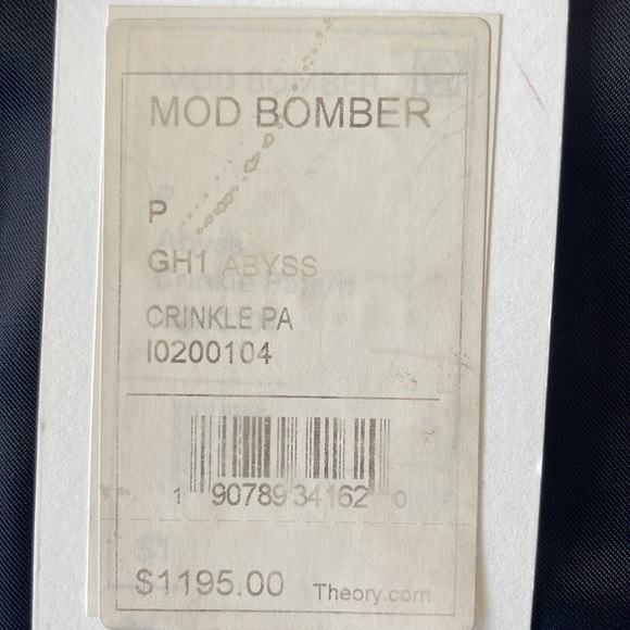 THEORY Mod Bomber Black Patent Leather Jacket - New With Tags - Picture 6 of 6